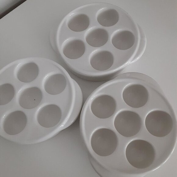Professional Restaurant Escargot Serving Dish - Bel Terr USA - set (3) - Picture 1 of 3